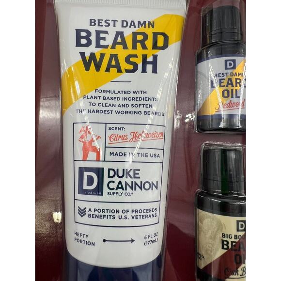 Duke of Cannon The Miracle at 34 Beard Street Gift Men Beard Wash Oil Citrus New - Picture 7 of 8